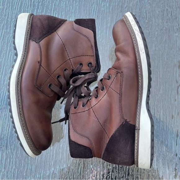 Logan Hill Take A Hike Men's Brown Leather Hiking Trail Boots - Picture 5 of 16